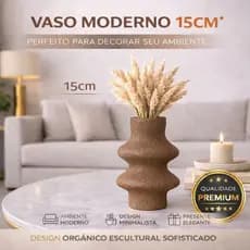 Vaso Decorativo Orgânico 15cm Texturizado Escultura  Minimalista Elegante  Decoração Premium