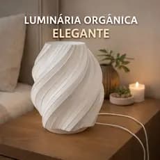 Luminária LED Decorativa Orgânica Moderna USB 1,5m Luz Branca Abajur Design Minimalista Elegante