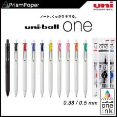 Caneta De Gel uni-ball ONE (0.38/0.5 Mm) Piquenique/Cor Criativa Platina Branca E Metálica Prateada
