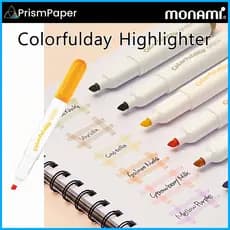 Monami Colorfulday Marcador Caneta Bonito Cores Quentes/Frescas