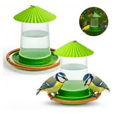 Kit 2 Bebedouros Silvestres Suporte Agua Hidratação Aves Plastico Forte Anti-Formigas Telhado Poleiro penduravel