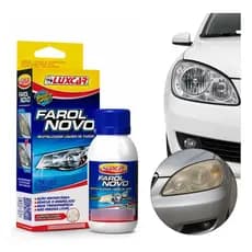 Revitalizador Farol Novo Luxcar 50ml Limpador Remove Amarelado Faróis Cristalizador Automotivo Instantaneo Restaurador