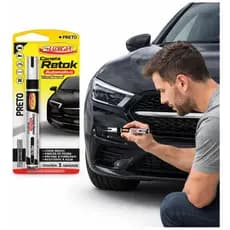 Caneta Tira Riscos Retok Luxcar Retoca Arranhado Automotivo Anti Riscos Preto Branco Reparo Retoque Pintura Arranhados