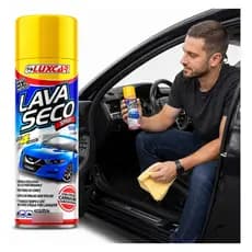 Lava Seco Shampoo Spray Luxcar 500ml Limpeza Profunda Automtoiva Proteção Super Brilho Ativo Cera Carnuaba Concentrada