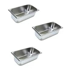 3 Cuba Gastronomica Inox 1/3x100 Gn Buffet Cozinha Restauran