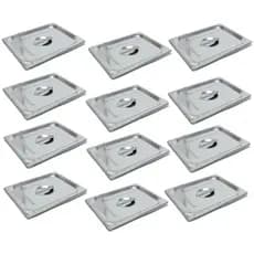 12 Tampas Para Cuba Gastronômica Gn 1/2 Inox Buffet Cozinha