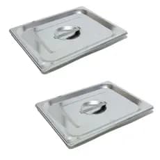 2 Tampas Para Cuba Gastronômica Gn 1/2 Inox Buffet Cozinha