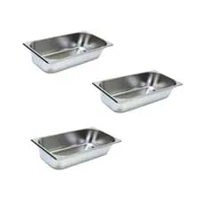 3 Cuba Gastronomica Inox 1/3x65 Gn Buffet Cozinha Restauran