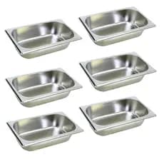 6 Cuba Gastronomica Inox 1/4x65 Gn Buffet Cozinha Restauran