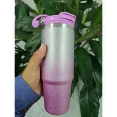 Copo Térmico Glitter 900ml Rosa