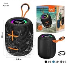Caixa De Som Bluetooth Portátil Altomex Al-8381 Impermeável Preto 127/220v Caixa De Som Bluetooth Portátil Altomex Al-83