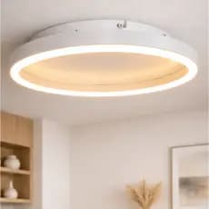 Plafon Branco Sobrepor Redondo Moderno de LED Branco Quente 3.000k 110v/220v Luminária Sala