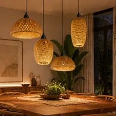 Composição Lustres Pendentes Modernos Rústicos Luminárias para Cozinha Bivolt Mesa de Jantar Sala