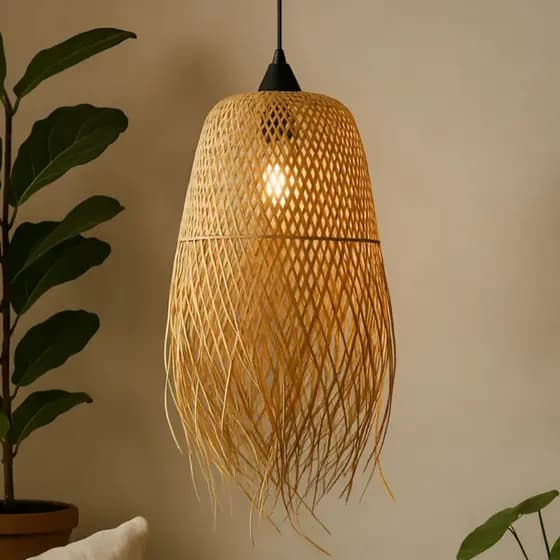 Luminária Decorativa Rustica Estilo Desfiado Lustre Pendente Moderno Palha Bivolt Casa Cozinha