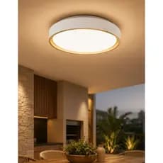 Plafon Led Branco Redondo 38cm 66w 3 Tons Bivolt
