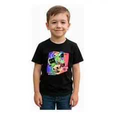 Camiseta Infantil Dandy's Word Jogo Desenho Gamer Toons
