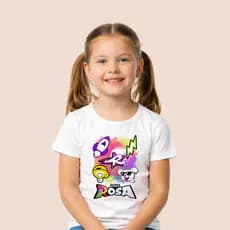 Camiseta Infantil Personalizada Emilly Vick Elementos Turma Dos Rosa Leozinho Void Katlen Robson