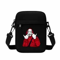 Bolsa La casa de Papel Série Transversal Shoulder Bag Tiracolo Pochete Unisex Mini