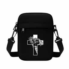 Bolsa Cristo Fé Jesus Shoulder Bag Lisa TiracoloTransversal Unisex Mini Religião