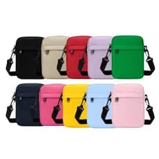 Bolsa Lisa Transversal Shoulder Bag Resistente Ajustável Pochete Estilo Unissex Promoção