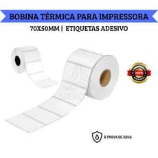 Rolo Etiqueta 70mm×50mm Térmica Adesiva