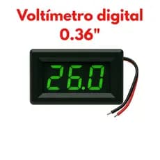 Voltímetro digital medidor de voltagem DC 4.5-30v led digital verde