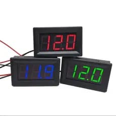 Voltímetro digital 4.5-30v medidor de tensão led de dois fios