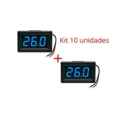 Kit Voltímetro digital 4.5-30v medidor de tensão led de dois fios 0.56"
