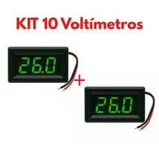 Kit Voltímetro digital 4.5-30v medidor de tensão led vede de dois fios