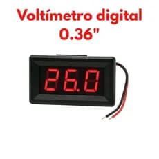 Voltímetro digital medidor de voltagem DC 4.5-30v led digital vermelho