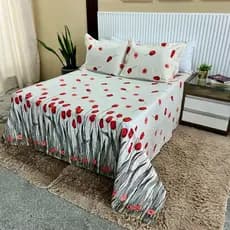 Kit Colcha Cama Cobre Leito Casal Queen 3 Peças Estampada Algodão Piquet Luxo