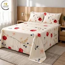 Lençol De Cama Casal e Queen Algodão Premium 800 Fios Colcha Cobre Leito Com 2 Fronhas