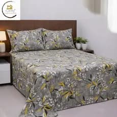 Colcha Lençol Casal Queen 600 Fios Toque Algodão Poliéster Com 2 Fronhas 2,30x2,50
