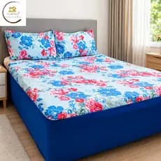 Capa Luva Estampada Vies Cama Queen Casal King Box Solteiro Malha Gel Protetor 100% Algodão