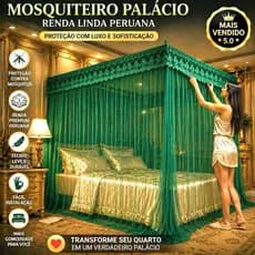 Mosquiteiro Casal Queen Palácio de Armação Modelo Peruano Premium