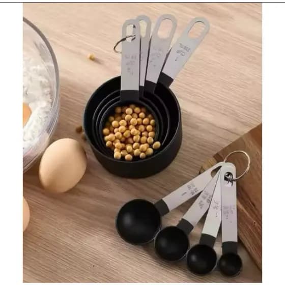 Conjunto Jogo Medidor Colher Xícara Culinário 8 Peças Kit Medidor de Cozinha
