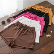 Kit 3 Shorts Moletom Feminino Confortável Casual Bermuda Sem Bolso