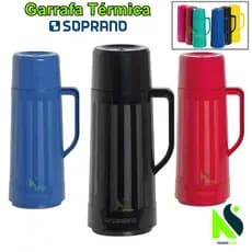 Garrafa térmica 1 Litro café chá Soprano Topázio Frio Quente Com Copo mesa