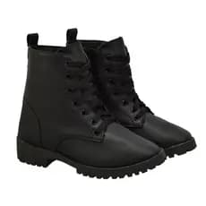 Bota Coturno Feminina Salto Bloco Cano Curto Tratorada Preta Blogueira Promoção