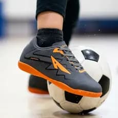 Chuteira Futsal Infantil Masculino Criança Salão Quadra Lisa Macio Leve Antiderrapante Promoção