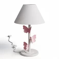 Abajur Infantil Luminária Para Quarto 3 Borboletas Para Decoração