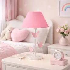 Abajur Para Quarto Infantil Trio Borboleta Luminária Em Ferro Decoração Para Mesa Escrivaninha