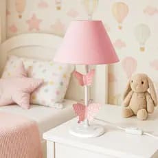Abajur de Mesa Borboleta Com Fiação Decoração Quarto Menina