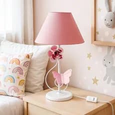 Luminária para Quarto Abajur Flor Borboleta Decoração Sala Mesa