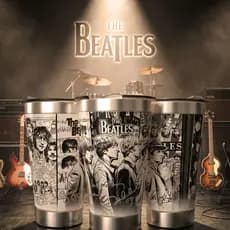 Copo Térmico The Beatles 473ml Inox Gravação 360 Rock Premium