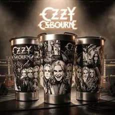 Copo Térmico Ozzy Osbourne 473ml Inox Gravação 360 Heavy Metal