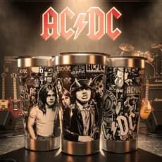 Copo Térmico AC/DC 473ml Inox Gravação 360 Rock N Roll