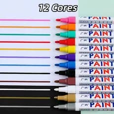 1/2/4/6/12 Pçs Canetas Marcadora Pintura Automotiva Permanente Tira Riscos Carro/Moto Retoque de Placa Tênis Pneus e DIY