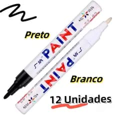 12 Pçs Canetas Marcadora Pintura Automotiva Permanente Tira Riscos Carro/Moto Retoque de Placa Tênis Pneus