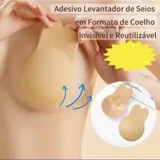 Sutiã Adesivo Levantador de seios Invisible Pushup tipo Orelha De Coelho tamanho P/M/G